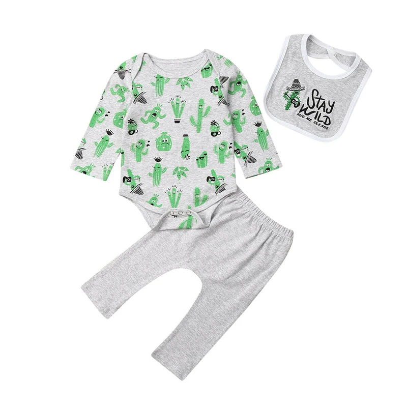Фото Комплект из 3 предметов Одежда для новорожденных мальчиков Комбинезон с