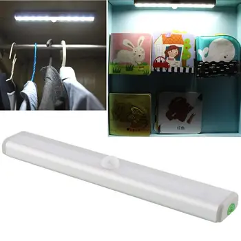 Cabinet Lamp Night Light Motion Sensor Light White 10LED PIR Strip Cabinet Drawer Stairway Home Intelligent
Cabinet Lamp Night Light Motion Sensor Light White 10LED PIR Strip Cabinet Drawer Stairway Home Intelligent