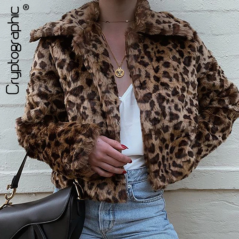 Cryptographic Women's Faux Fur Coats Leopard Print Turn-down Collar Three Quarter Sleeve Fluffy Outerwears Winter Cropped Coats
Cryptographic Women's Faux Fur Coats Leopard Print Turn-down Collar Three Quarter Sleeve Fluffy Outerwears Winter Cropped Coats