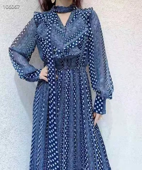 Bow Tie Elegant Long Dress 2020 Spring Summer Women Polka Dot Prints Lace Patchwork Long Sleeve Black Blue Maxi Dress Beach
Bow Tie Elegant Long Dress 2020 Spring Summer Women Polka Dot Prints Lace Patchwork Long Sleeve Black Blue Maxi Dress Beach