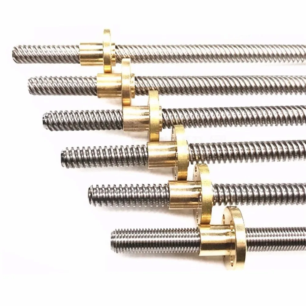 T8 Lead Screw for RepRap 3D Printers Parts Trapezoidal Screw Copper Nuts Leadscrew Part Length 250mm 300mm 350mm 400mm 500mm
T8 Lead Screw for RepRap 3D Printers Parts Trapezoidal Screw Copper Nuts Leadscrew Part Length 250mm 300mm 350mm 400mm 500mm