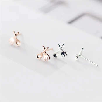 Sole Memory Cute Mini Fork Spoon 925 Sterling Silver Fashion Female Stud Earrings SEA748
Sole Memory Cute Mini Fork Spoon 925 Sterling Silver Fashion Female Stud Earrings SEA748