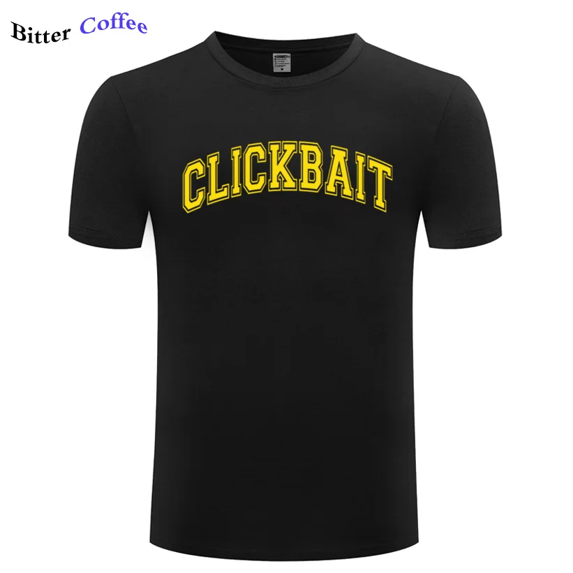 Мужская футболка с принтом Clickbait By David Dobrik повседневная хлопковая топы 2020 летняя