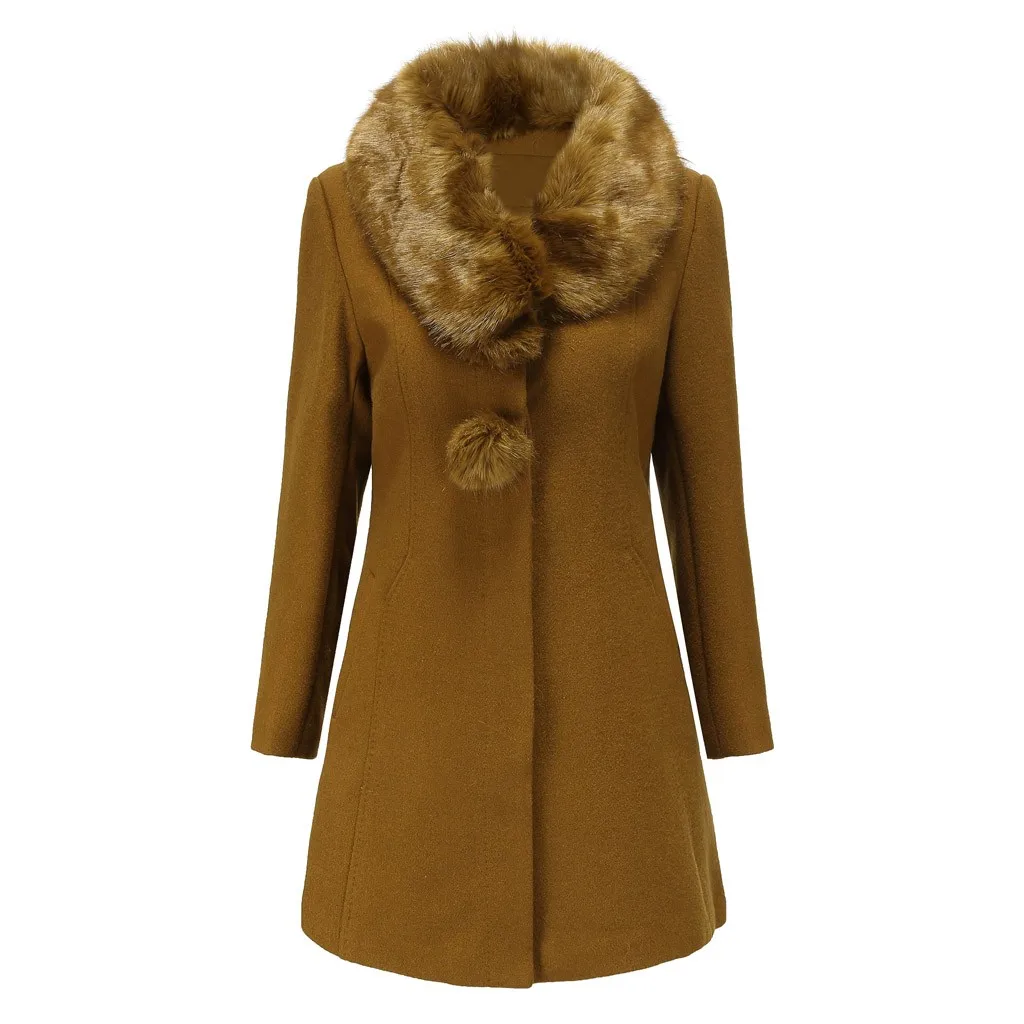 Новое зимнее платье FREE OSTRICH плотное шерстяное пальто Модное теплое | Женская