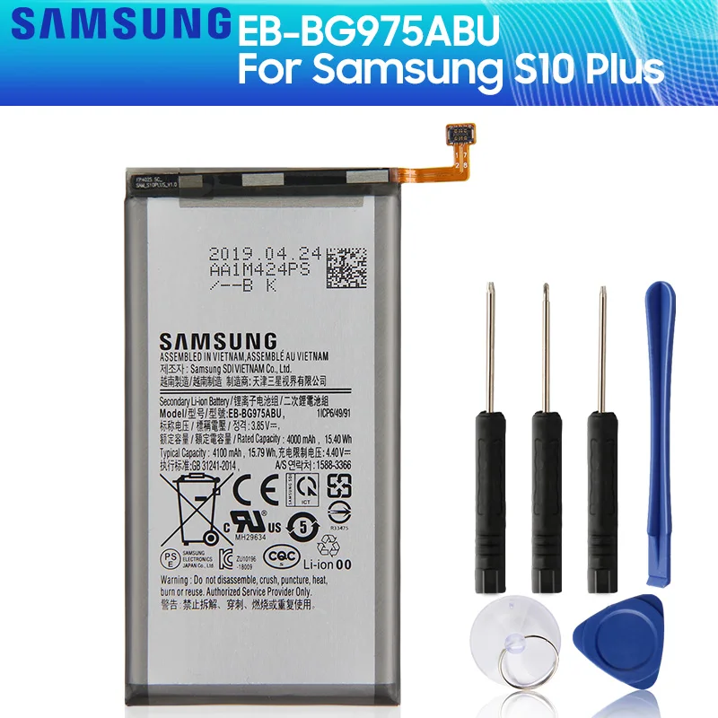 Оригинальная запасная аккумуляторная батарея для SAMSUNG GALAXY S10 + Plus S10Plus телефон