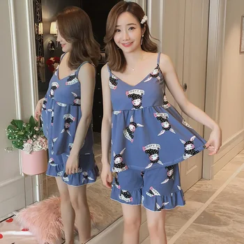 2020 Summer Print Shorts Pajamas Sets for Women Sexy Lingerie Spaghetti Strap Underwear Sleepwear Homewear Pijama Mujer Clothes
2020 Summer Print Shorts Pajamas Sets for Women Sexy Lingerie Spaghetti Strap Underwear Sleepwear Homewear Pijama Mujer Clothes