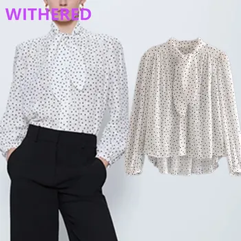 Withered england office lady polka dot bow collar simple loose blouse women blusas mujer de moda 2020 shirt womens top plus size 
Withered england office lady polka dot bow collar simple loose blouse women blusas mujer de moda 2020 shirt womens top plus size