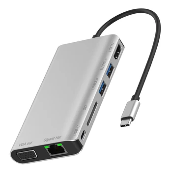 VKTECH USB Type C HUB Converter Classic Colors Simple Enduring Multifunctional PD Charging USB 3.0 HDMI VGA Card Reader Adapter
VKTECH USB Type C HUB Converter Classic Colors Simple Enduring Multifunctional PD Charging USB 3.0 HDMI VGA Card Reader Adapter