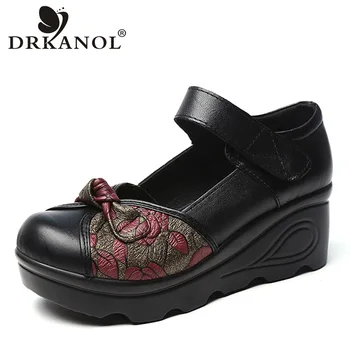 DRKANOL 2020 Spring Pumps Women Wedges Shoes Genuine Leather Round Toe Print Bow-knot Shallow High Heels Platform Casual Shoes
DRKANOL 2020 Spring Pumps Women Wedges Shoes Genuine Leather Round Toe Print Bow-knot Shallow High Heels Platform Casual Shoes