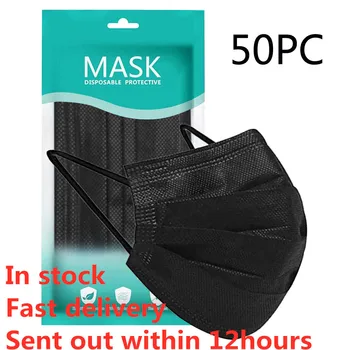 50Pcs Black Disposable Mask Non-woven 3-layer Face Cover Anti Dust Mascararilla Adult Masks Elastic Earband Mondkapje Masque
50Pcs Black Disposable Mask Non-woven 3-layer Face Cover Anti Dust Mascararilla Adult Masks Elastic Earband Mondkapje Masque