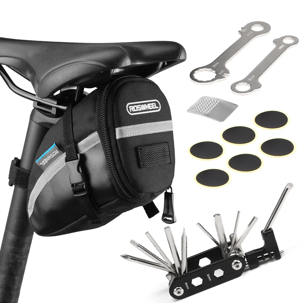 Bike Repair Tool Kits Bicycle Saddle Bag Cycling Seat Pack 16 in 1 Multi Function Mountain Cycle Repair Tool Kit
Bike Repair Tool Kits Bicycle Saddle Bag Cycling Seat Pack 16 in 1 Multi Function Mountain Cycle Repair Tool Kit