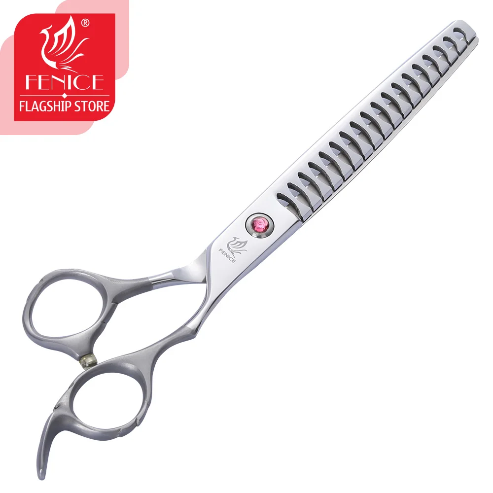 Fenice 7.0 inch Matte handle Pet Grooming Thinning Scissors forDogs Cats JP440C Sharp Shear Thinning Rate About 75%
Fenice 7.0 inch Matte handle Pet Grooming Thinning Scissors forDogs Cats JP440C Sharp Shear Thinning Rate About 75%