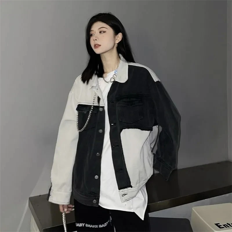 Spring Autumn Denim Loose Jacket Women Trench Coat 2023 New Loose Stitching Windbreaker Jacket Korean Women Denim Jacket Top
Spring Autumn Denim Loose Jacket Women Trench Coat 2023 New Loose Stitching Windbreaker Jacket Korean Women Denim Jacket Top