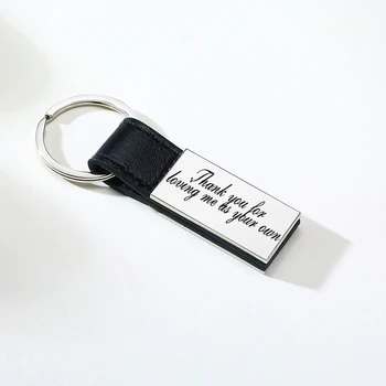 Custom Keyring Engraved Thank you for loving me as your own Key Ring Couple Keychain Jewelry Gifts Give To My Boyfriend Husband
Custom Keyring Engraved Thank you for loving me as your own Key Ring Couple Keychain Jewelry Gifts Give To My Boyfriend Husband