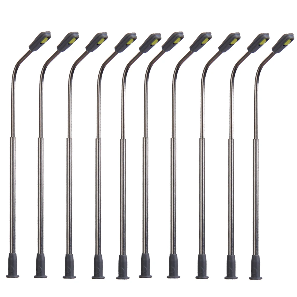 10pcs/Set Model Railway Train Street Lamp Post Lights 1/200 Scale Mini Size for Diorama Accessories 10pcs/Set Model Railway Train Street Lamp Post Lights 1/200 Scale Mini Size for Diorama Accessories