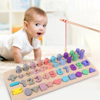 Montessori Educational Wooden Toys For kids Board Magnetic Math Fishing Count Numbers Matching Shape Match Early Education Toy
Montessori Educational Wooden Toys For kids Board Magnetic Math Fishing Count Numbers Matching Shape Match Early Education Toy