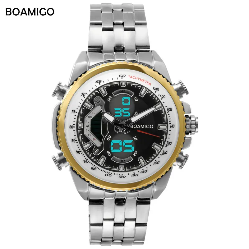 

BOAMIGO Brand 2020 New Sport Watch Men Military Digital analog Quartz Chronograph Watch Waterproof Wristwatch relogio masculino