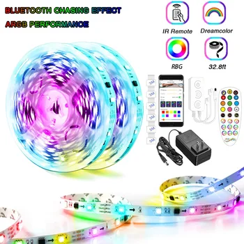 ADD RGBIC LED Strip Light Magic Dream Color Chasing Effect Bluetooth APP RF Remote 12V 5050 Full Set Room LED Strip Rope
ADD RGBIC LED Strip Light Magic Dream Color Chasing Effect Bluetooth APP RF Remote 12V 5050 Full Set Room LED Strip Rope