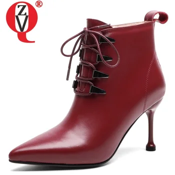 ZVQ winter new fashion sexy ankle boots outside high heels pointed toe handmade genuine leather work women shoes drop shipping
ZVQ winter new fashion sexy ankle boots outside high heels pointed toe handmade genuine leather work women shoes drop shipping