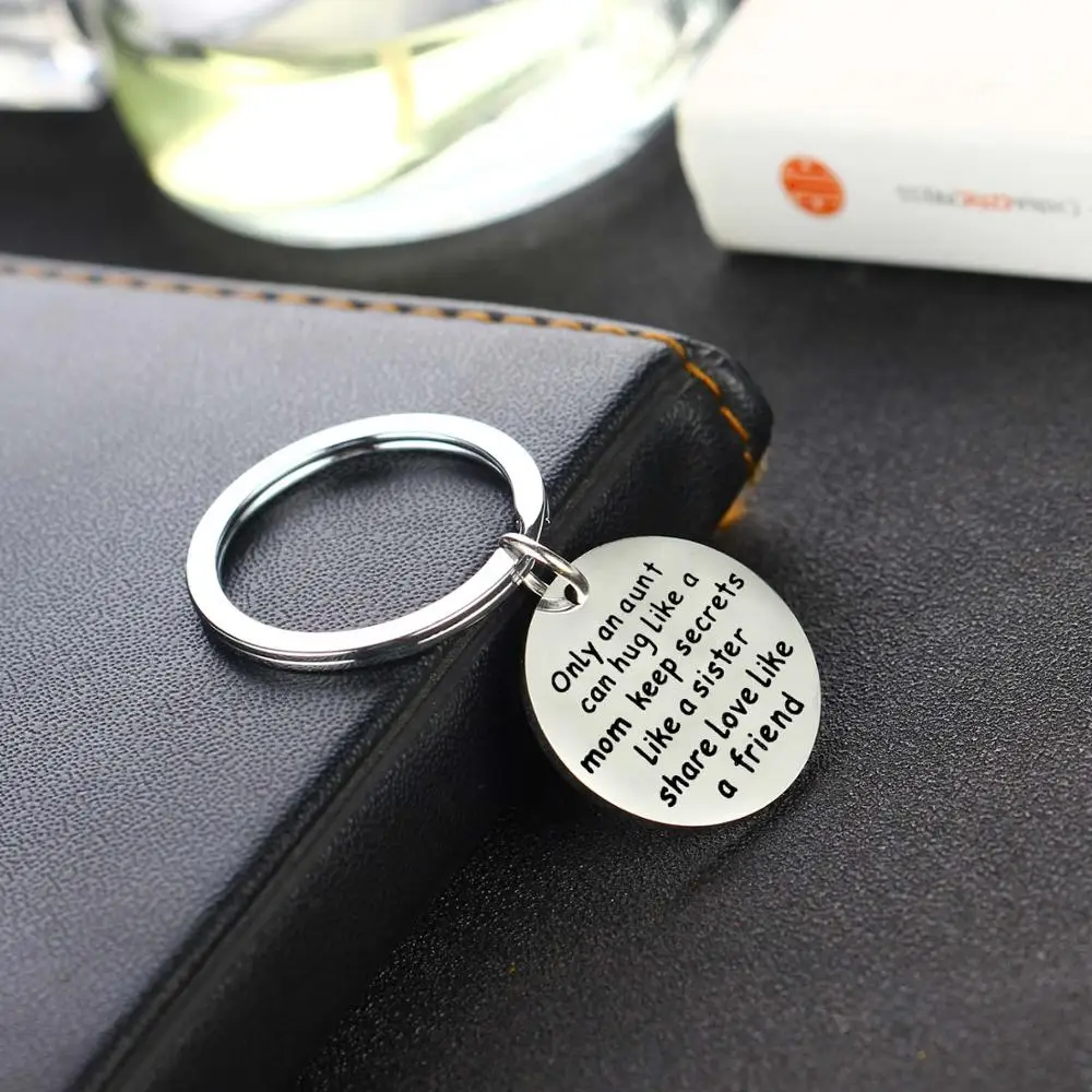 12PC Aunty Stainless Steel Keyring Only An Aunt Can Hug Like A Mom Keep Secrets Like A Sister Share Love Like A Friend Keychain
12PC Aunty Stainless Steel Keyring Only An Aunt Can Hug Like A Mom Keep Secrets Like A Sister Share Love Like A Friend Keychain