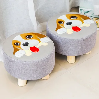 Modern Luxury Upholstered Footstool Round Pouffe Stool Wooden Leg Round Fabric Kid's Stool with 4 Legs
Modern Luxury Upholstered Footstool Round Pouffe Stool Wooden Leg Round Fabric Kid's Stool with 4 Legs