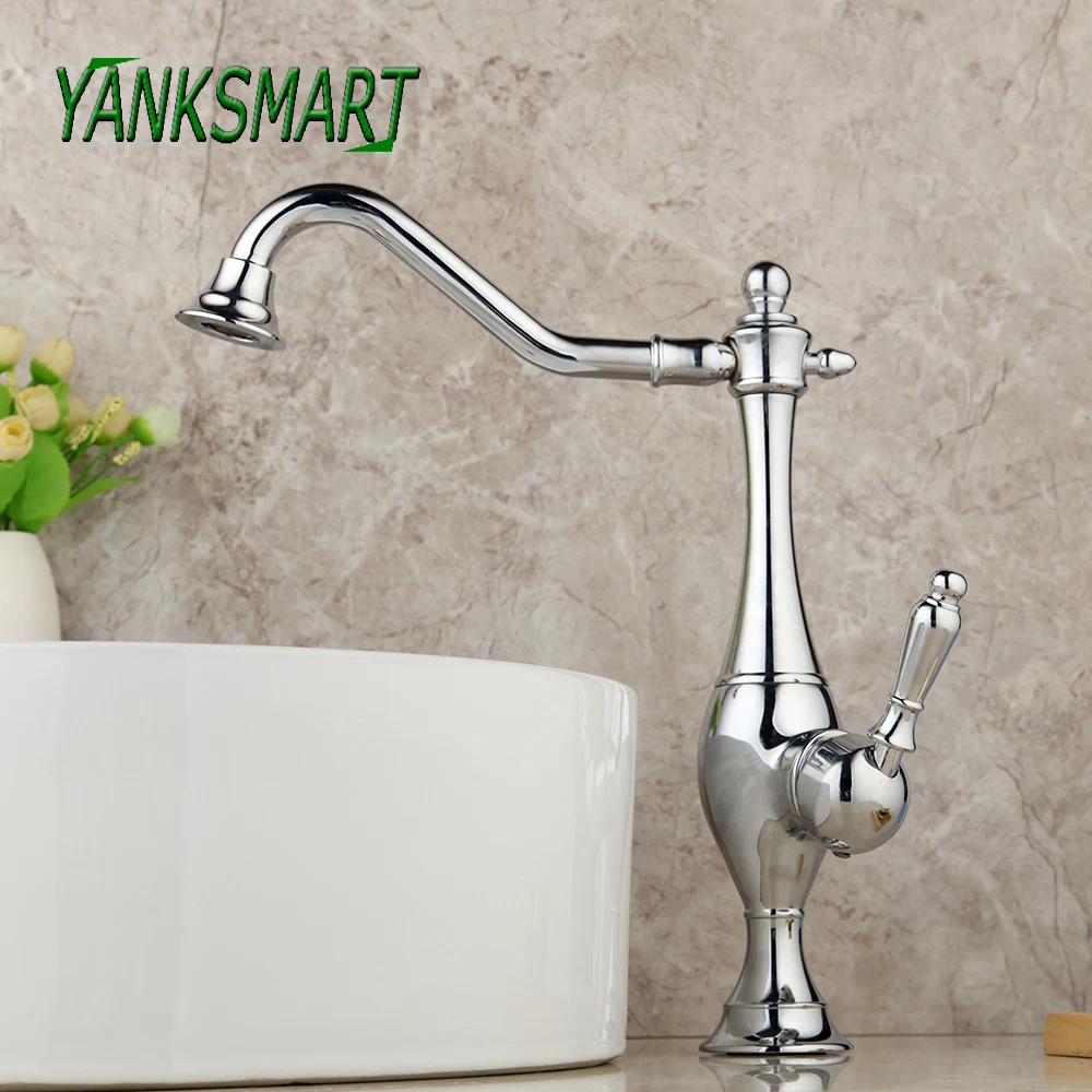 YANKSMART хром полированный/никель Матовый 360 Поворотный кухонный кран с Одной ручкой раковина на бортике смеситель для ванной комнаты
YANKSMART хром полированный/никель Матовый 360 Поворотный кухонный кран с Одной ручкой раковина на бортике смеситель для ванной комнаты