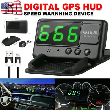 Universal Car GPS Speedometer HUD MPH / KM/H USB Plug & Play Overspeed Warning
Universal Car GPS Speedometer HUD MPH / KM/H USB Plug & Play Overspeed Warning