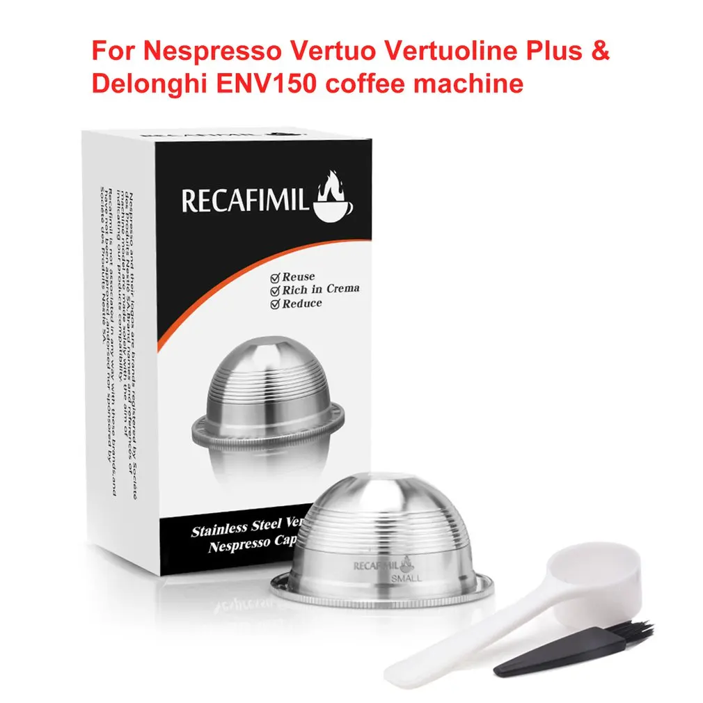 Refillable Coffee Capsule Pod Filter Dripper Tamper Stainless steel Compatible with Nespresso GCA1 ENV135 Coffee Machine
Refillable Coffee Capsule Pod Filter Dripper Tamper Stainless steel Compatible with Nespresso GCA1 ENV135 Coffee Machine