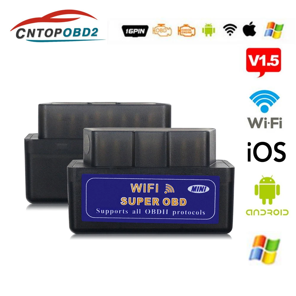 Elm327 V1.5 OBD2 Scanner Elm327 WIFI V1.5 Auto Diagnostic Tool OBDII Adapter OBDII for Android/IOS/PC Code Reader elm 327 wifi
Elm327 V1.5 OBD2 Scanner Elm327 WIFI V1.5 Auto Diagnostic Tool OBDII Adapter OBDII for Android/IOS/PC Code Reader elm 327 wifi