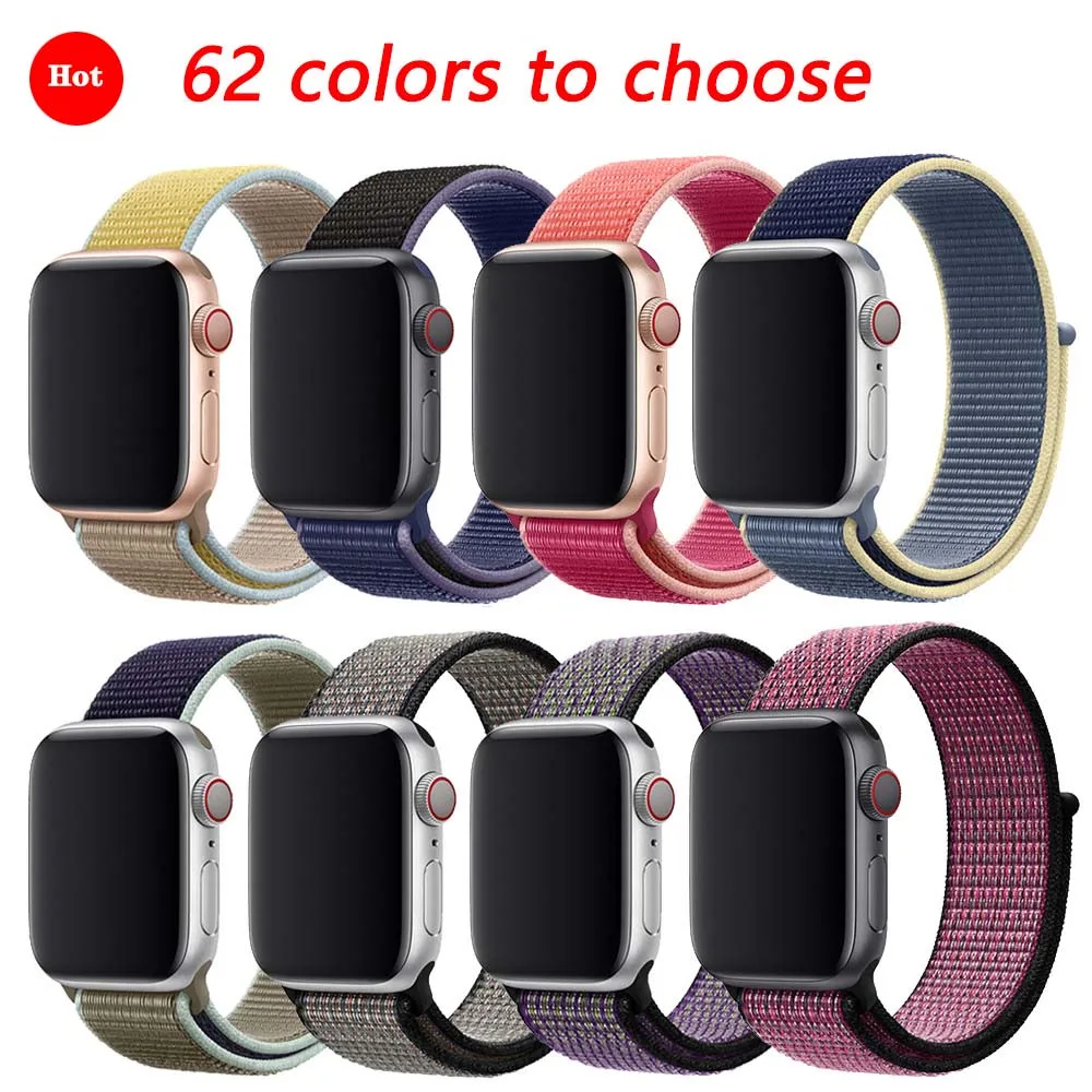 Watchbands For Apple Watch 5/4/3/2/1 38MM 42MM Nylon Soft Breathable Replacement Strap Sport Loop wrist band for iwatch 40 44MM
Watchbands For Apple Watch 5/4/3/2/1 38MM 42MM Nylon Soft Breathable Replacement Strap Sport Loop wrist band for iwatch 40 44MM