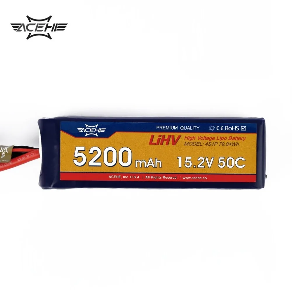 1pcs ACEHE Lipo Battery 15.2V 5200mAh 50C 4S1P 79.04Wh with XT60 Plug High Voltage Lipo Battery
1pcs ACEHE Lipo Battery 15.2V 5200mAh 50C 4S1P 79.04Wh with XT60 Plug High Voltage Lipo Battery