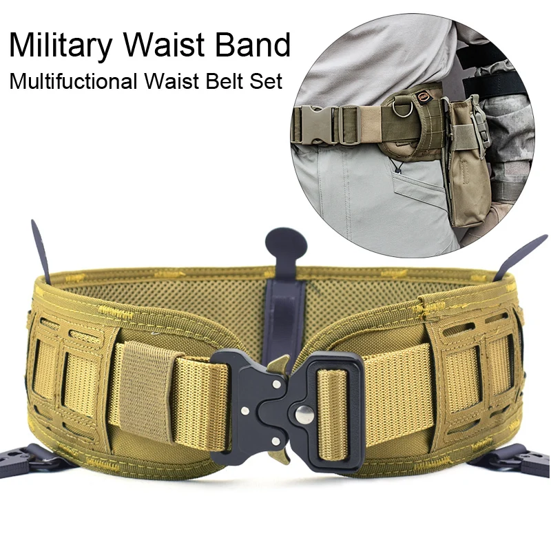 Adjustable Training Military Tactical Belt Set Man Police Waist Band Molle Waist Support Band Combat Hunting CS Outdoor Duty
Adjustable Training Military Tactical Belt Set Man Police Waist Band Molle Waist Support Band Combat Hunting CS Outdoor Duty