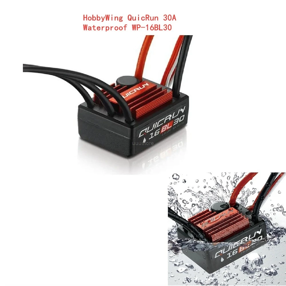 

Original Hobbywing QuicRun 16BL30 30A BEC Brushless ESC For 1/16 On-road / Off-road / Buggy /Monster RC Car