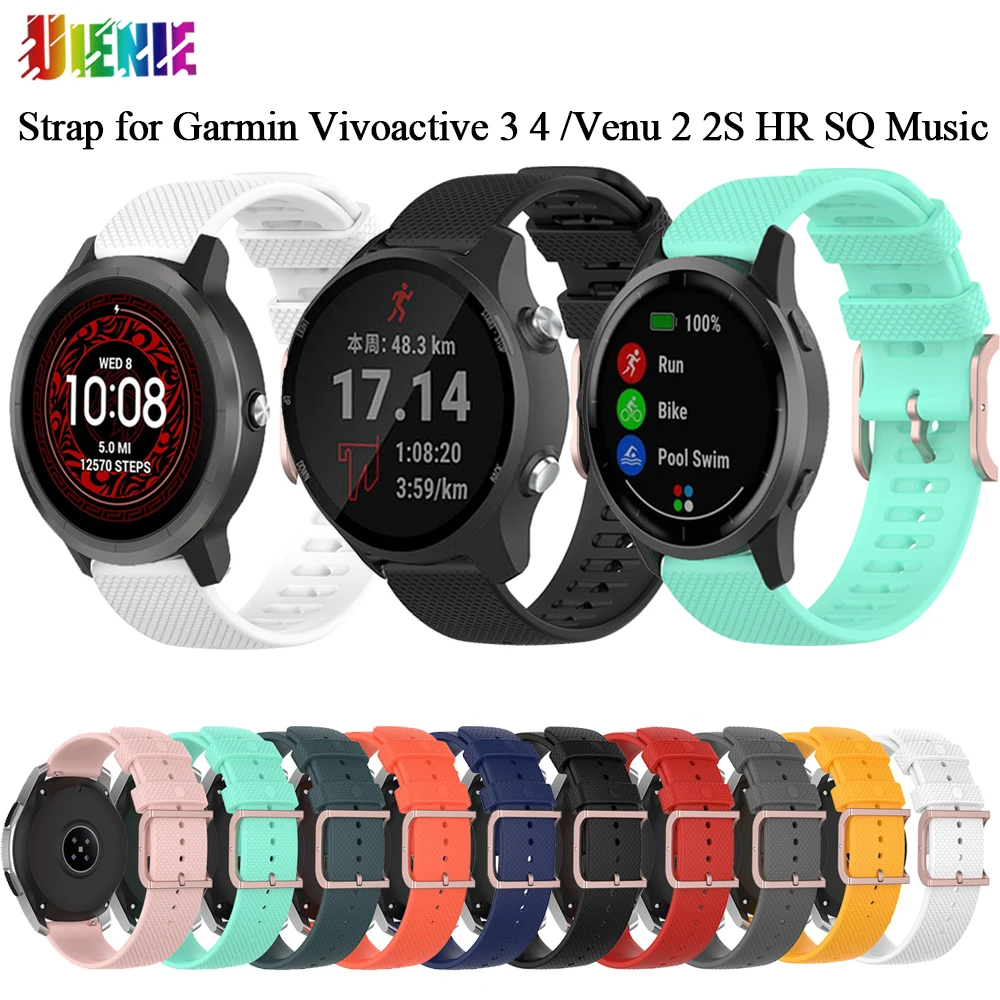 New 20MM 22MM Strap Smart Watch Strap Bracelet Venu 2 2S HR SQ Music Correa Silicone Wristband Strap For Garmin Vivoactive 3 4
New 20MM 22MM Strap Smart Watch Strap Bracelet Venu 2 2S HR SQ Music Correa Silicone Wristband Strap For Garmin Vivoactive 3 4
