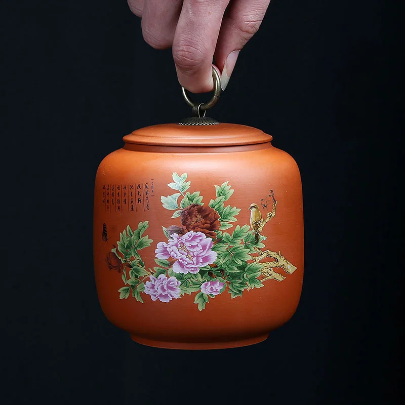 

New Handmade Purple clay Spice tea Jar,Ancient Box Jar (tea, sugar, coffee beans, etc.),Canister Products For The Kitchen Food