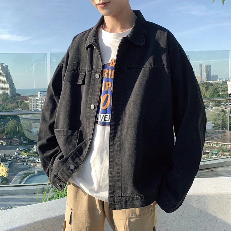 Denim Jacket Men's Fashion Washed Solid Color Casual Denim Jacket Man Streetwear Wild Hip Hop Loose Bomber Jacket Mens S-2XL
Denim Jacket Men's Fashion Washed Solid Color Casual Denim Jacket Man Streetwear Wild Hip Hop Loose Bomber Jacket Mens S-2XL