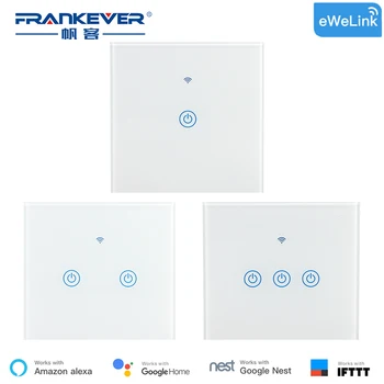 FrankEver WiFi Smart Wall Switch 1/2/3 Gang Touch Sensor 10A Switch Remote Control Works with Alexa Google Home Via eWelink APP
FrankEver WiFi Smart Wall Switch 1/2/3 Gang Touch Sensor 10A Switch Remote Control Works with Alexa Google Home Via eWelink APP