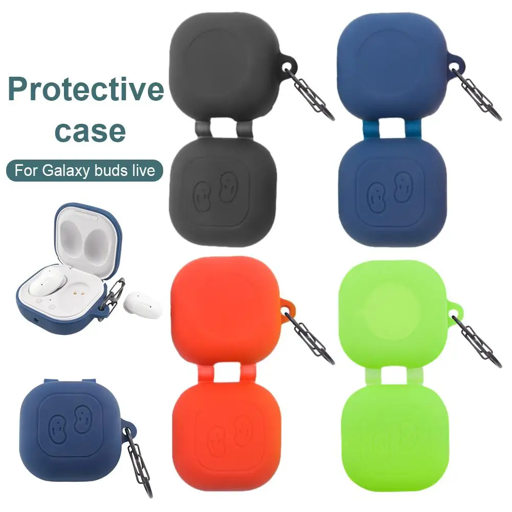 Silicone Earphone Case For Samsung Galaxy Buds Live Shockproof Anti-fall Soft Earphone Protective Cover Shell with Keychain
Silicone Earphone Case For Samsung Galaxy Buds Live Shockproof Anti-fall Soft Earphone Protective Cover Shell with Keychain