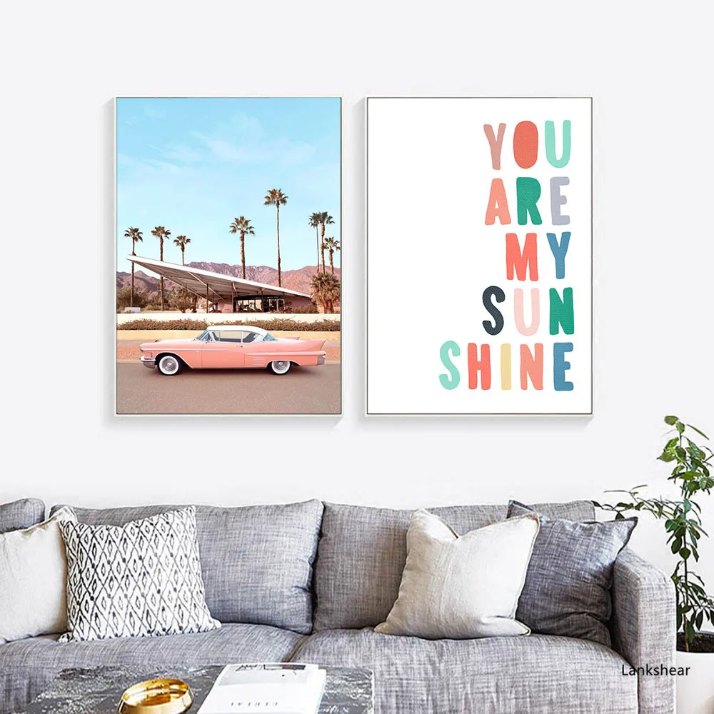 Colorful Quotes Wall Art Canvas Poster Minimalist Print Shining Pink Car Painting Modular Picture for Living Room Home Decor
Colorful Quotes Wall Art Canvas Poster Minimalist Print Shining Pink Car Painting Modular Picture for Living Room Home Decor