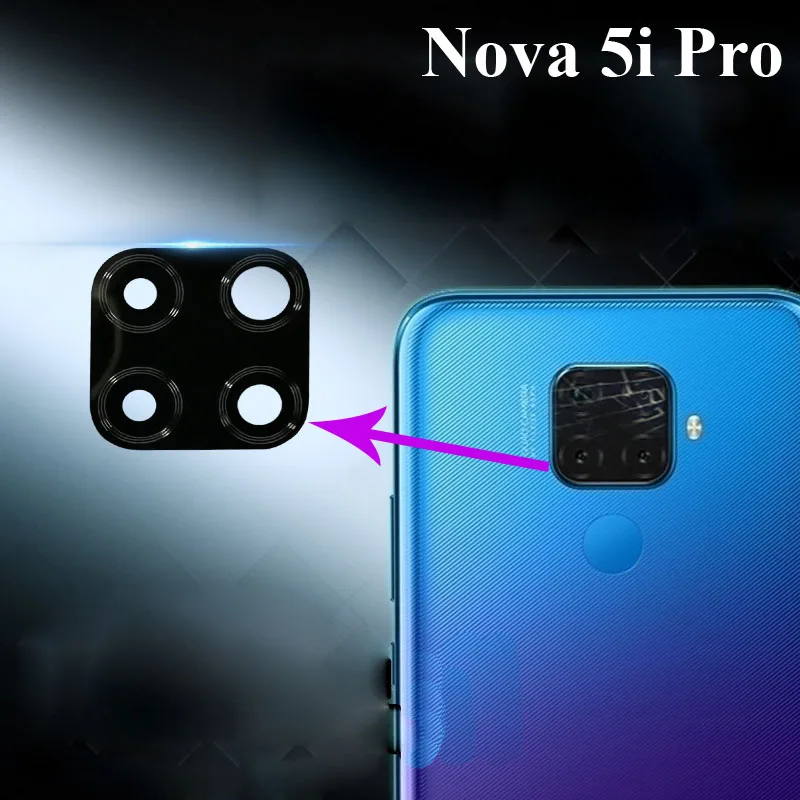

2 шт. для Huawei Nova 5i Pro сменный задний объектив камеры стеклянный объектив для Huawei Nova 5 i Pro 5ipro Запчасти для телефонов Nova5i Pro