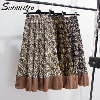 Surmiitro Floral Chiffon Pleated Midi Skirt Women Autumn Winter 2019 Ladies Korean Patchwork A Line High Waist Skirt Female
Surmiitro Floral Chiffon Pleated Midi Skirt Women Autumn Winter 2019 Ladies Korean Patchwork A Line High Waist Skirt Female
