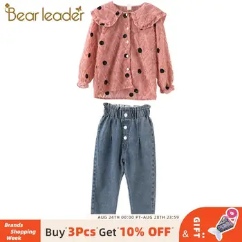 Bear Leader 2020 Autumn New Children Casual Clothing Sets 2PCS Polka Dot Print Tops + Solid Jeans Pants Fashion Suits for Girls
Bear Leader 2020 Autumn New Children Casual Clothing Sets 2PCS Polka Dot Print Tops + Solid Jeans Pants Fashion Suits for Girls