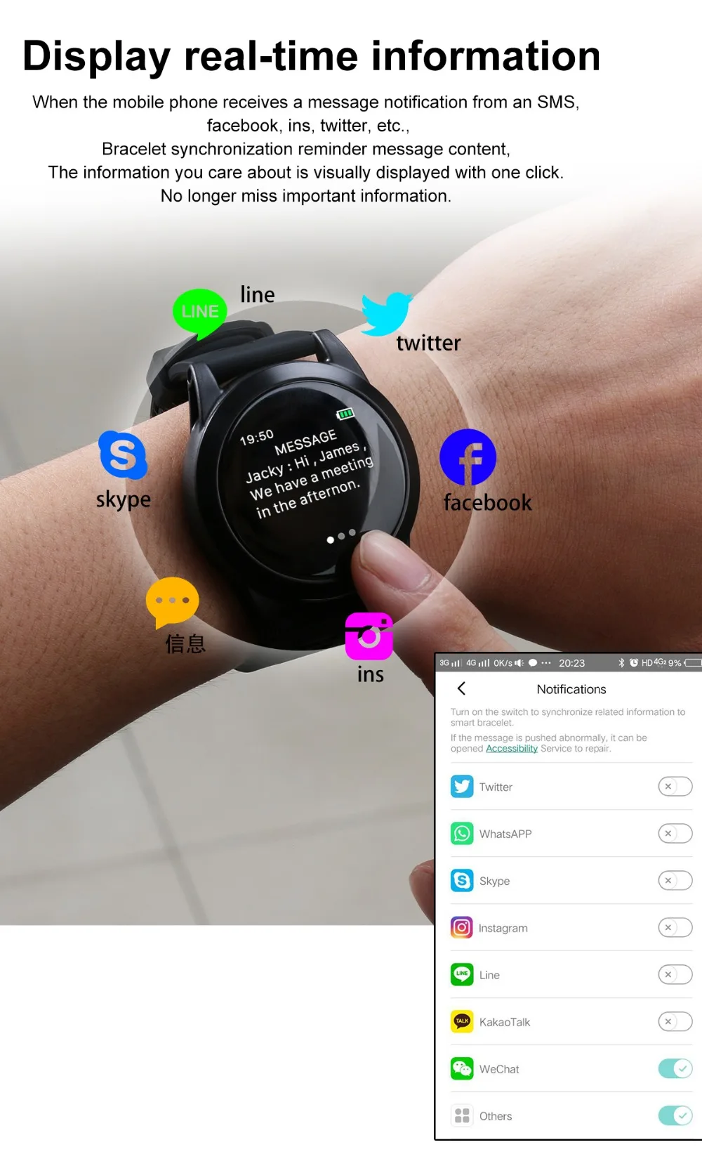 R15 Sport Smart Watch Blood Pressure Heart Rate Monitor IP67 Waterproof Bluetooth Wrist Smartwatch for Xiao mi Android IOS Phone (13)