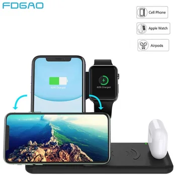 15W 4 in 1 Fast Wireless Charger Base Dock Station For iPhone 11 Pro Max XS XR 8 Apple Watch 5 4 3 2 AirPods Pro Charging Stand
15W 4 in 1 Fast Wireless Charger Base Dock Station For iPhone 11 Pro Max XS XR 8 Apple Watch 5 4 3 2 AirPods Pro Charging Stand