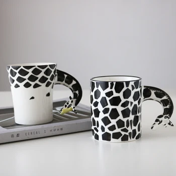export to Britain ceramic underglaze color creative three-dimensional black and White Giraffe design Mug Tea Cup
export to Britain ceramic underglaze color creative three-dimensional black and White Giraffe design Mug Tea Cup