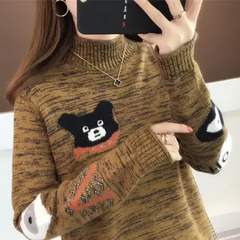 Women's Loose-Fit for Autumn and Winter Pullover Knitting Shirt Korean-Style Brushed and Thick Half-Collar Bottoming Shirt
Women's Loose-Fit for Autumn and Winter Pullover Knitting Shirt Korean-Style Brushed and Thick Half-Collar Bottoming Shirt