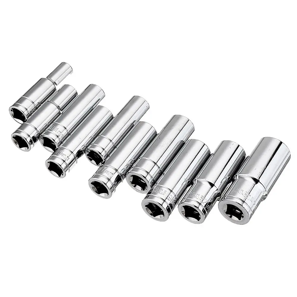 10Pcs 10-24mm 1/2 Drive Deep Hexagon Socket Wrench Head Tool Set Kit with Socket Storage Holder Tools
10Pcs 10-24mm 1/2 Drive Deep Hexagon Socket Wrench Head Tool Set Kit with Socket Storage Holder Tools