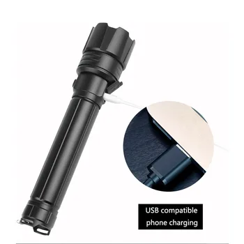 Telescopic Zoom Portable Waterproof 3000lm USB Rechargeable XHP70LED Flashlights 3 Modes Smart Pocket Flashlight with Hand Rope
Telescopic Zoom Portable Waterproof 3000lm USB Rechargeable XHP70LED Flashlights 3 Modes Smart Pocket Flashlight with Hand Rope