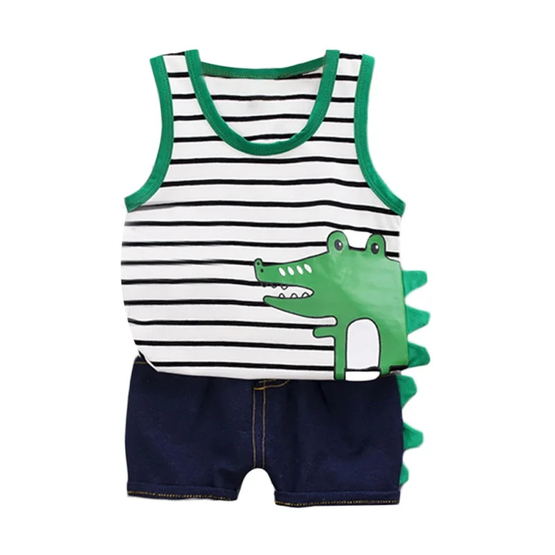 Baby Boys Girls Vest Sets Toddler Boys Cartoon Tops and Sleeveless Shorts Summer Infant Playsuit Children Cotton Clothing
Baby Boys Girls Vest Sets Toddler Boys Cartoon Tops and Sleeveless Shorts Summer Infant Playsuit Children Cotton Clothing