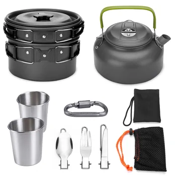 Outdoor camping cookware titanium pot portable instant pot accessories High quality outdoor cookware cooking pots and pans set 
Outdoor camping cookware titanium pot portable instant pot accessories High quality outdoor cookware cooking pots and pans set